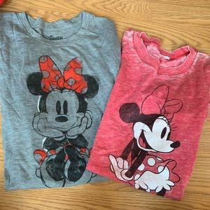 2 short sleeve Minnie Mouse shirts